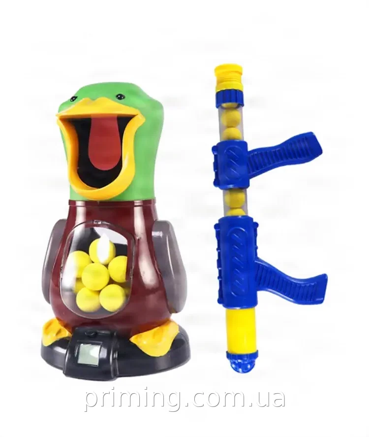 Набор для стрельбы по уткам Duck Shooting 200-1A с шариками и интерактивной мишенью из пластика для детей