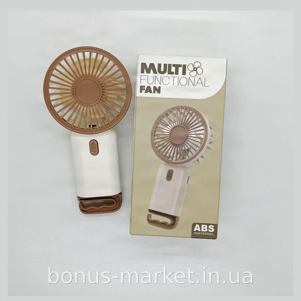 Портативный ручной мини-вентилятор аккумуляторный USB RL-07, 3 скорости с подставкой для дома и офиса