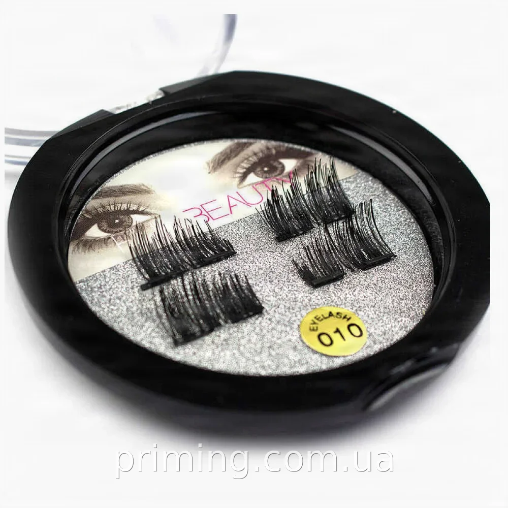 Магнитные ресницы HUDA BEAUTY (400) - многоразовые накладные с магнитным креплением, натуральные черные
