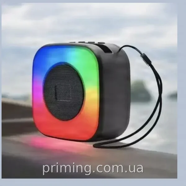 Беспроводная портативная Bluetooth-колонка SPS LX-01 с RGB-подсветкой, 15 Вт, мощный звук для телефона и FM/SD