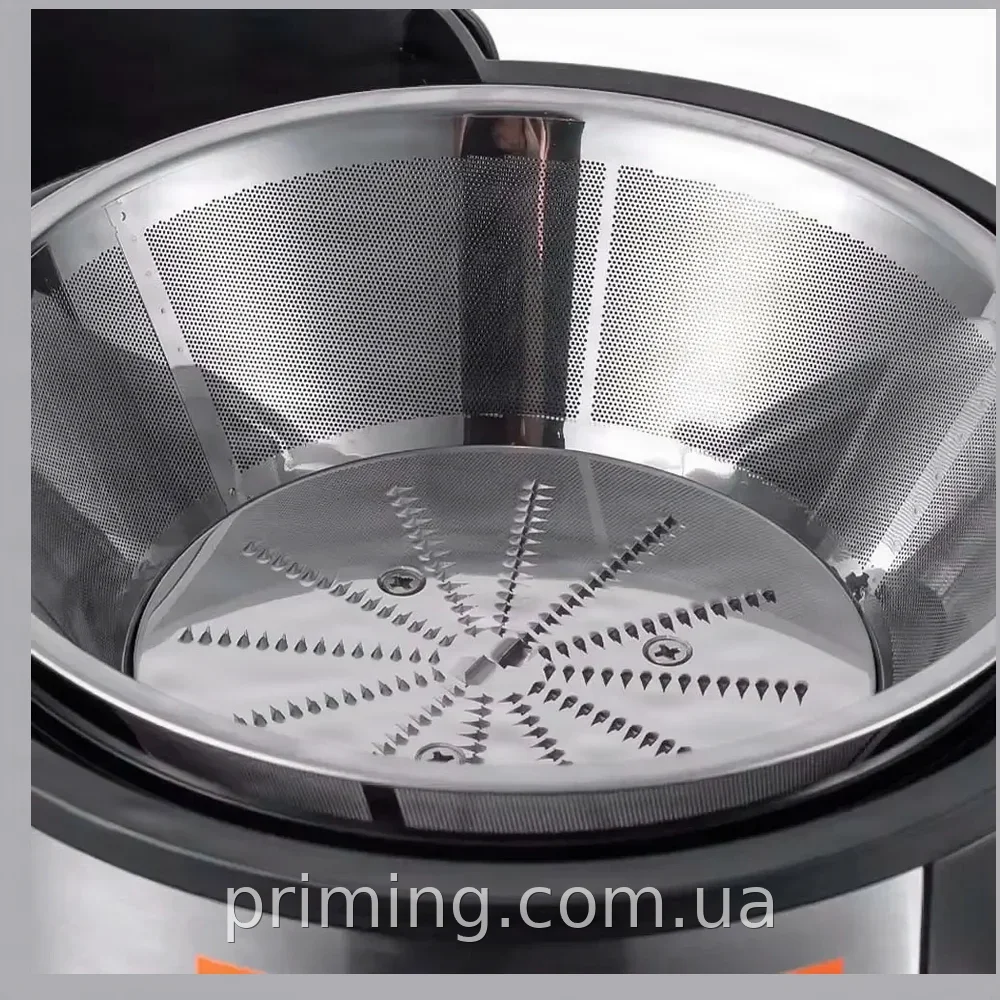 Соковыжималка Domotec RAF R-2700, 800 Вт, из нержавеющей стали, с LED-дисплеем - для соков из фруктов и овощей
