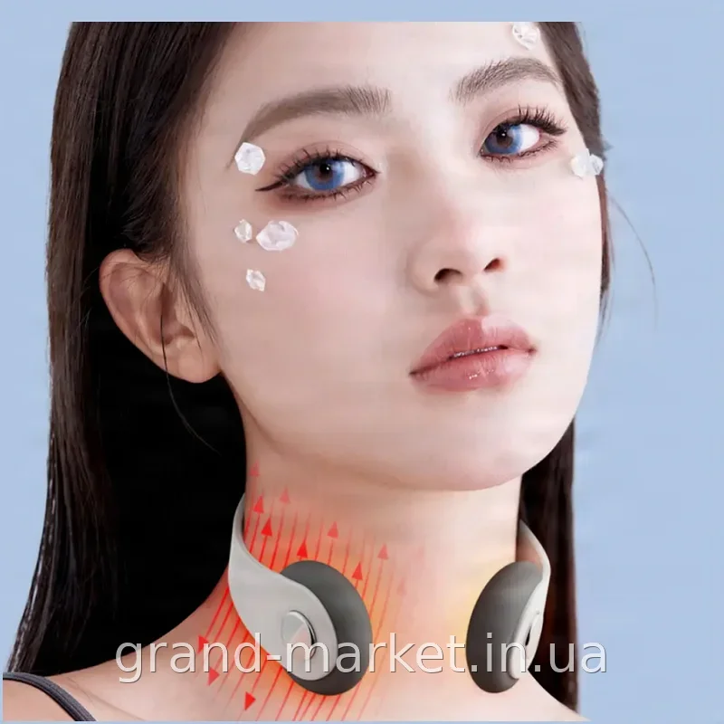 Аккумуляторный массажер для шеи Neck Massager PR-A09 миостимулятор с инфракрасным прогревом и 5 программами