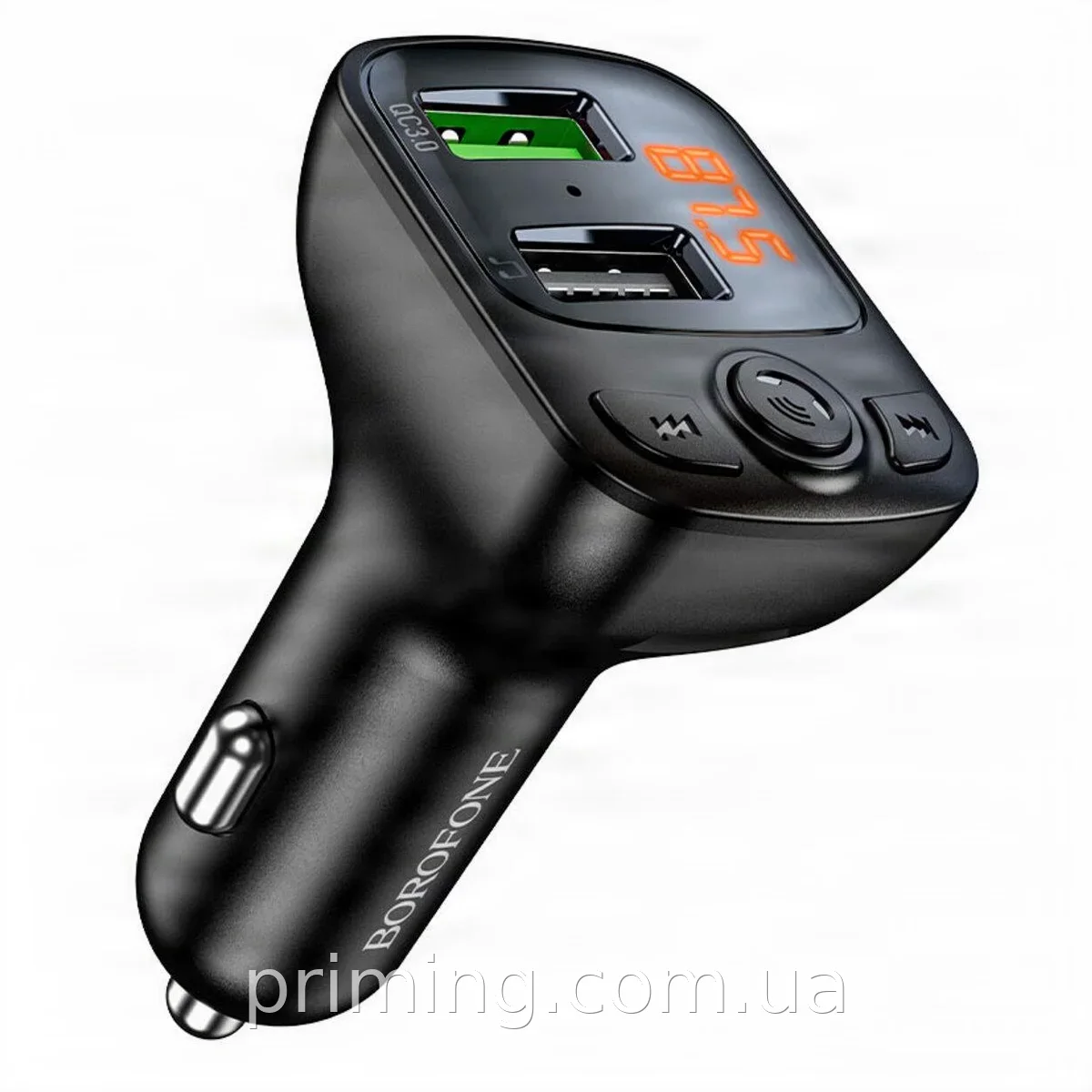 Автомобільний FM-трансмітер BOROFONE BC41, Bluetooth 18W QC3.0, два USB порти для зарядки та microSD