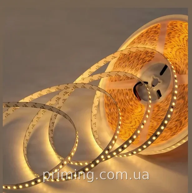 Лента светодиодная MHZ 9945 WW 24V SMD2835 теплый белый цвет, 10 метров, с эффектом бегущей волны и контроллером