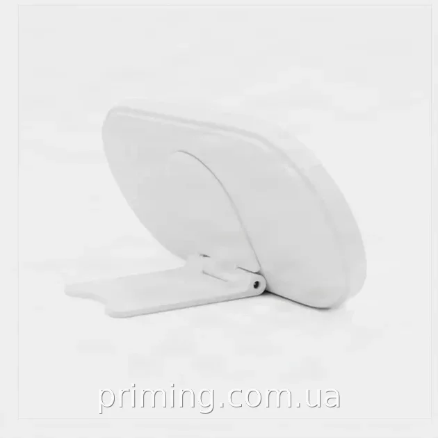 Органайзер для косметики настольный с зеркалом и LED-подсветкой от USB, пластиковый белый 23х10х12 см