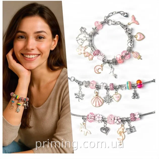Набор для изготовления браслетов Kruzzel Pan Kids Jewellery Maker творческий для девочек, H-001 YU227