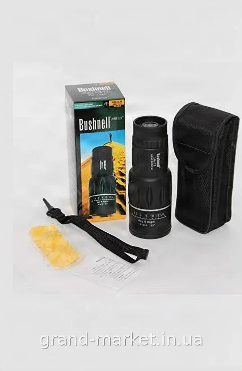 Монокуляр Bushnell 16x52 PowerView водонепроницаемый ударопрочный с 16-кратным увеличением для охоты и туризма