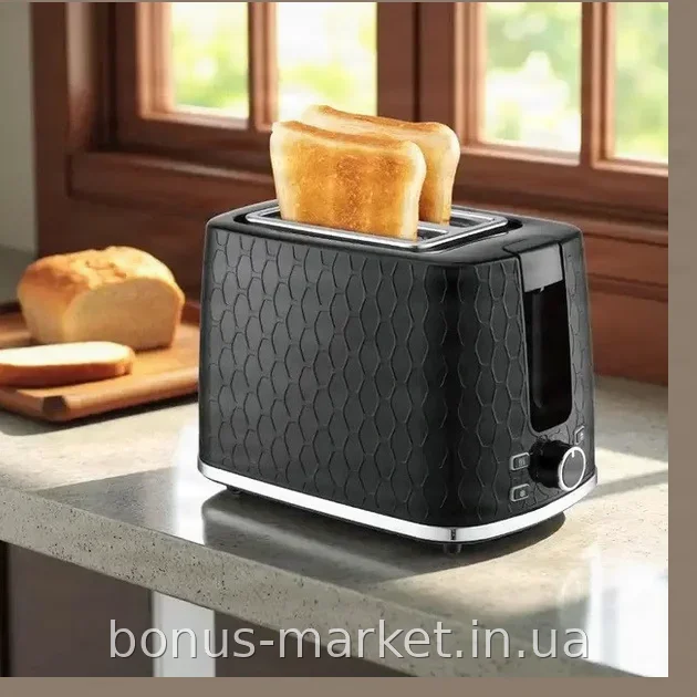Тостер Domotec MS-508 механический на 2 тоста 930 Вт с поддоном для крошек и 6 степенями обжаривания для дома