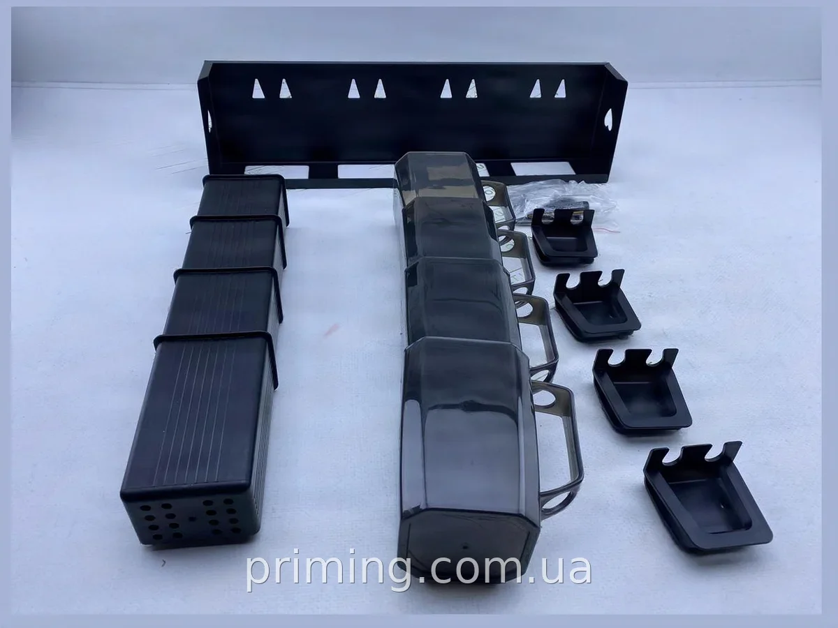 Настінний тримач для зубних щіток на 4 стаканчики Storage Shelf AND-76-10-45PCS, пластиковий органайзер