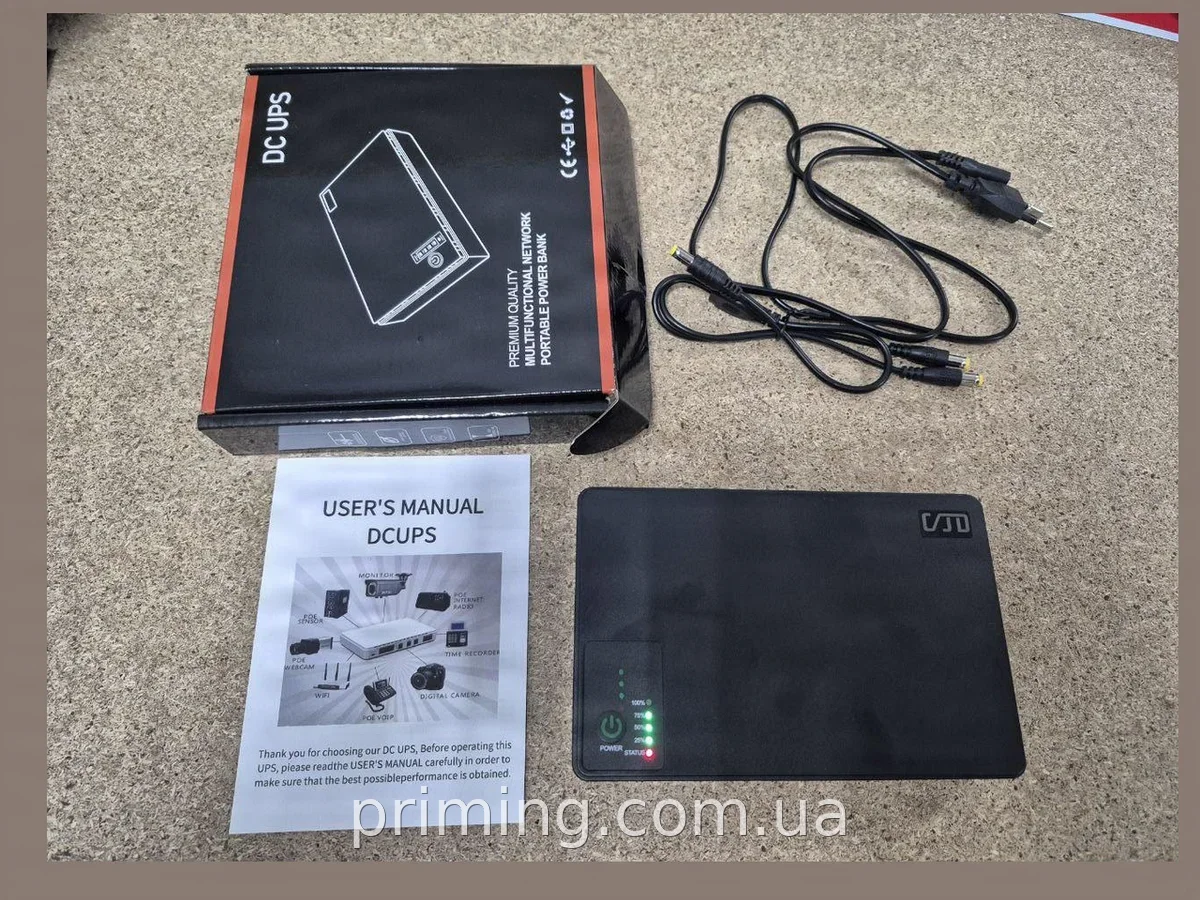 Бесперебойник UPS Power Bank для роутера 10400 mAh WGP, DC 5V/9V/12V 36W, Li-ion, световая индикация