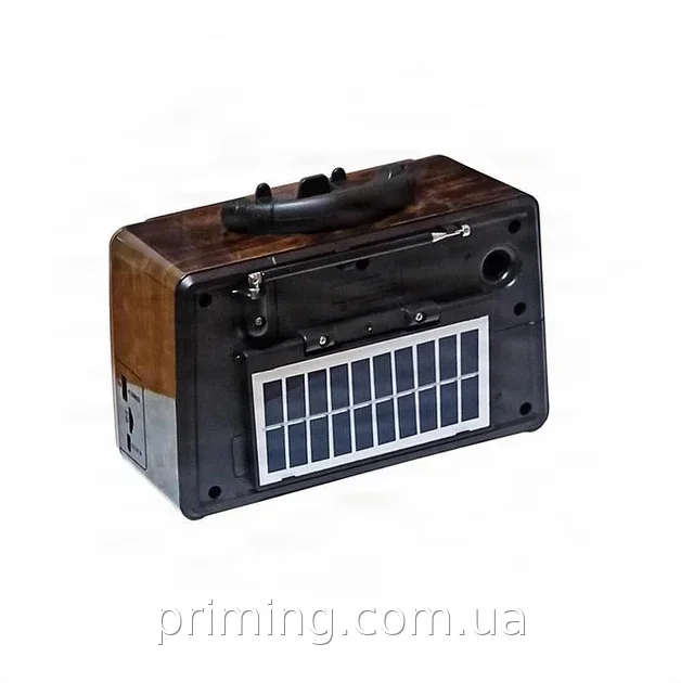 Портативный радиоприемник RX BT 8080 Solar с Bluetooth и солнечной панелью FM/AM аккумуляторный для дачи