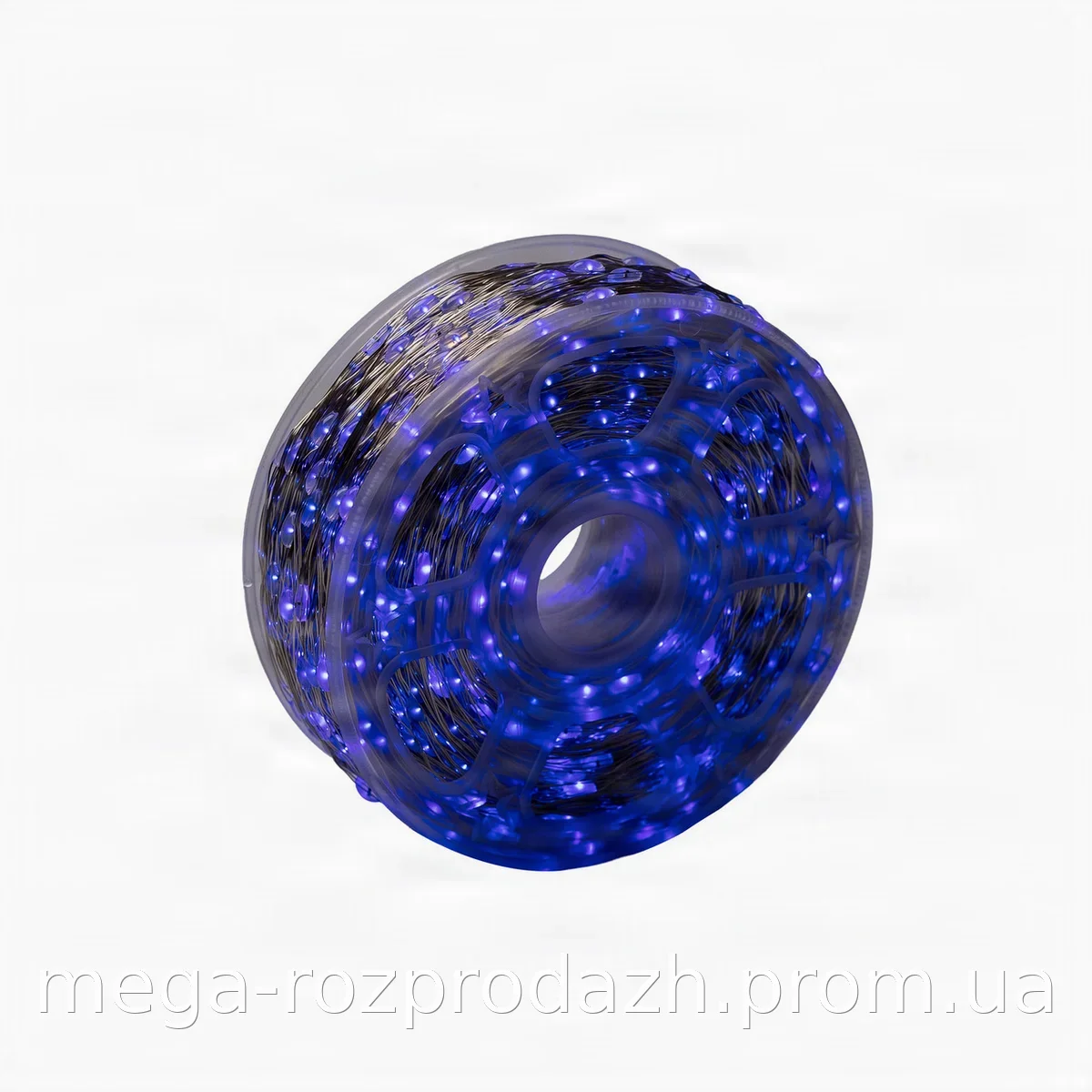 Гирлянда нить роса 200м 2000 LED синий свет с пультом ДУ и 8 режимами свечения для украшения елки и дома