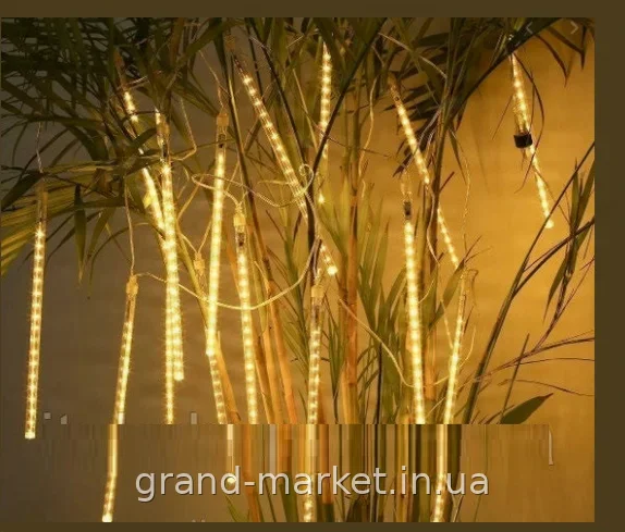 Гирлянда Xmas сосулька STICKS WW WARM WHITE 50 см, теплый белый свет, 480 светодиодов, прозрачный провод