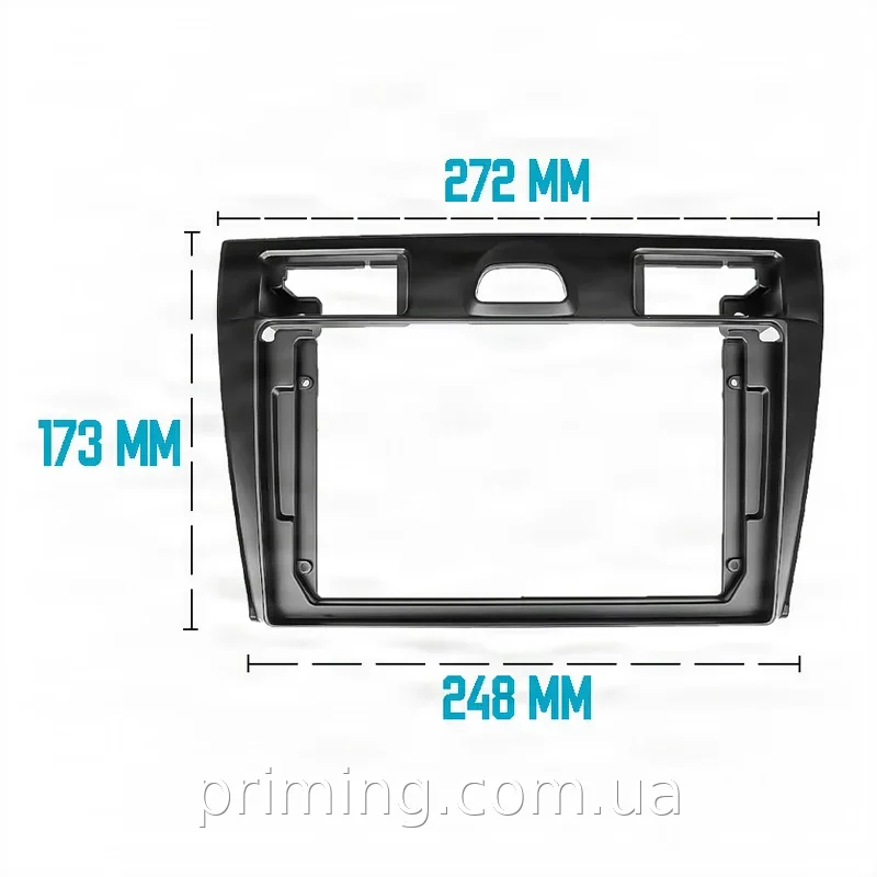 Перехідна рамка 9 дюймів для Ford Fiesta 2006-2008, встановлення магнітоли та мультимедіа в авто, міцний пластик