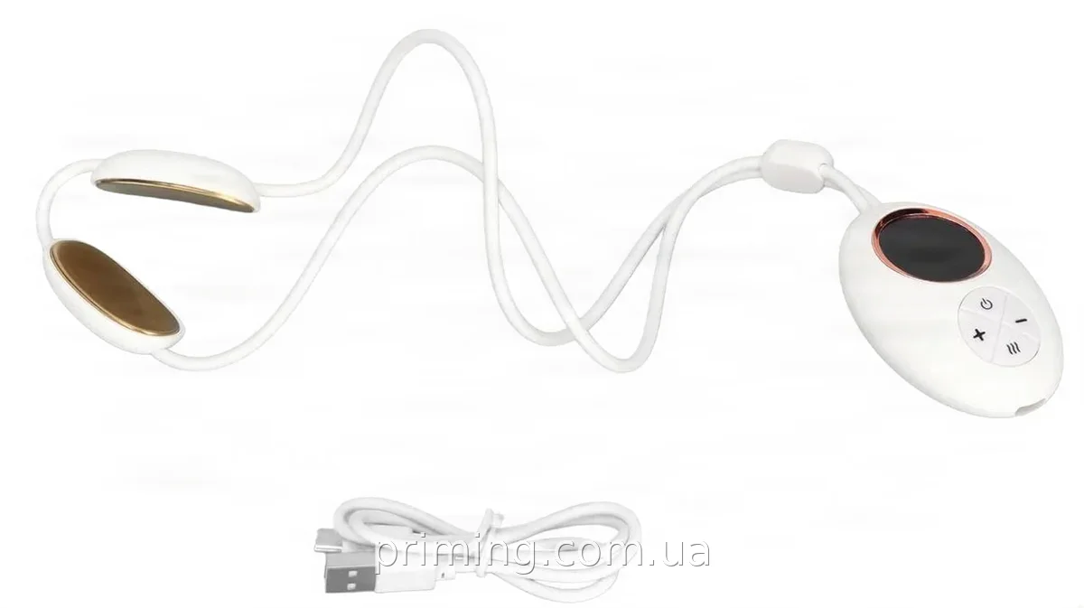 Электрический массажер для шеи беспроводной Neck Massager DZ-02, импульсный EMS с подогревом и 5 режимами