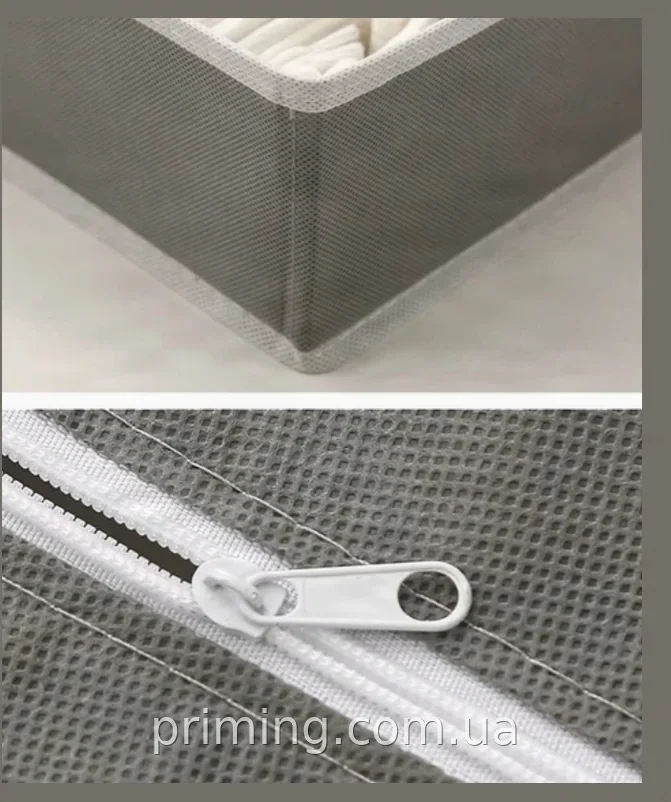 Органайзер для білизни Storage box AND XL-1112 тканинний на 6 чарунок для бюстгальтерів, шкарпеток та аксесуарів