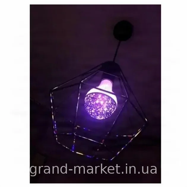 Лампа-проектор зоряного неба в патрон E27 Star Master Bulb601-HX 6 Вт, нічник з 3 кольорами світіння, LED