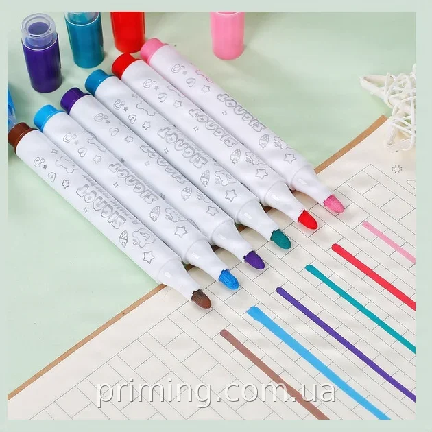 Акварельні маркери Water Color Pen 638, 12 або 24 кольори, набір художніх фломастерів для малювання