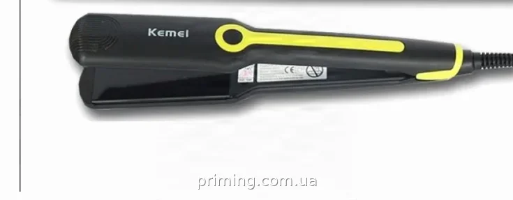 Щипцы KEMEI KM-2116 гофре для волос с керамическим и турмалиновым покрытием, аккумуляторные и сетевые