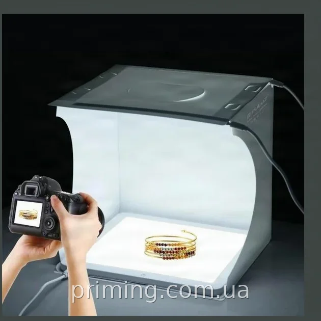 Фотобокс для предметной съемки 22 см, софтбокс для зеркальной камеры, AND HA-151 белый, для дома и студии