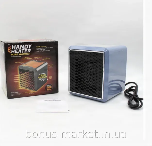 Керамический обогреватель-тепловентилятор Handy Heater Pure Warmth 1500 Вт с фильтром и защитой от перегрева