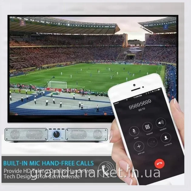 Портативна Bluetooth колонка SOUNDBAR Q10 4 Вт з мікрофоном, пультом, USB і TF картою, до 10 годин роботи