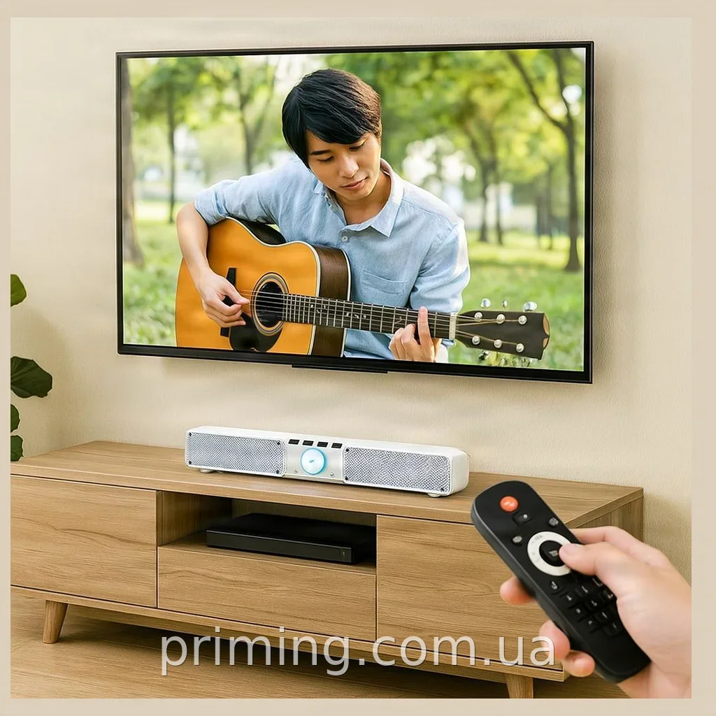 Портативная Bluetooth колонка SOUNDBAR Q10 4 Вт с пультом, микрофоном, мощным аккумулятором до 10 часов