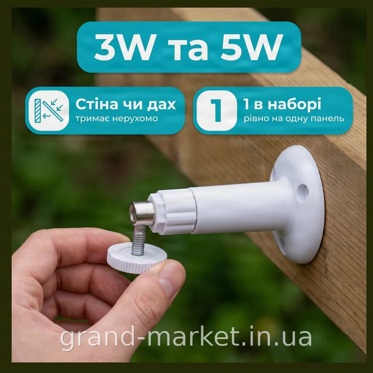 Кріплення для сонячної панелі 3W 5W кронштейн AND HA-53, міцне універсальне для монтажу на стіну або землю