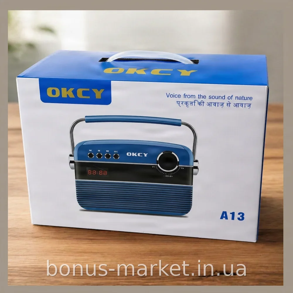 Портативная Bluetooth колонка OKCY A13, 12 Вт стерео, аккумулятор 2800 мАч, черная, для дома и улицы